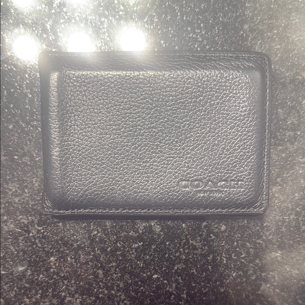 Coach Black Key and Card Holder Premium Leather